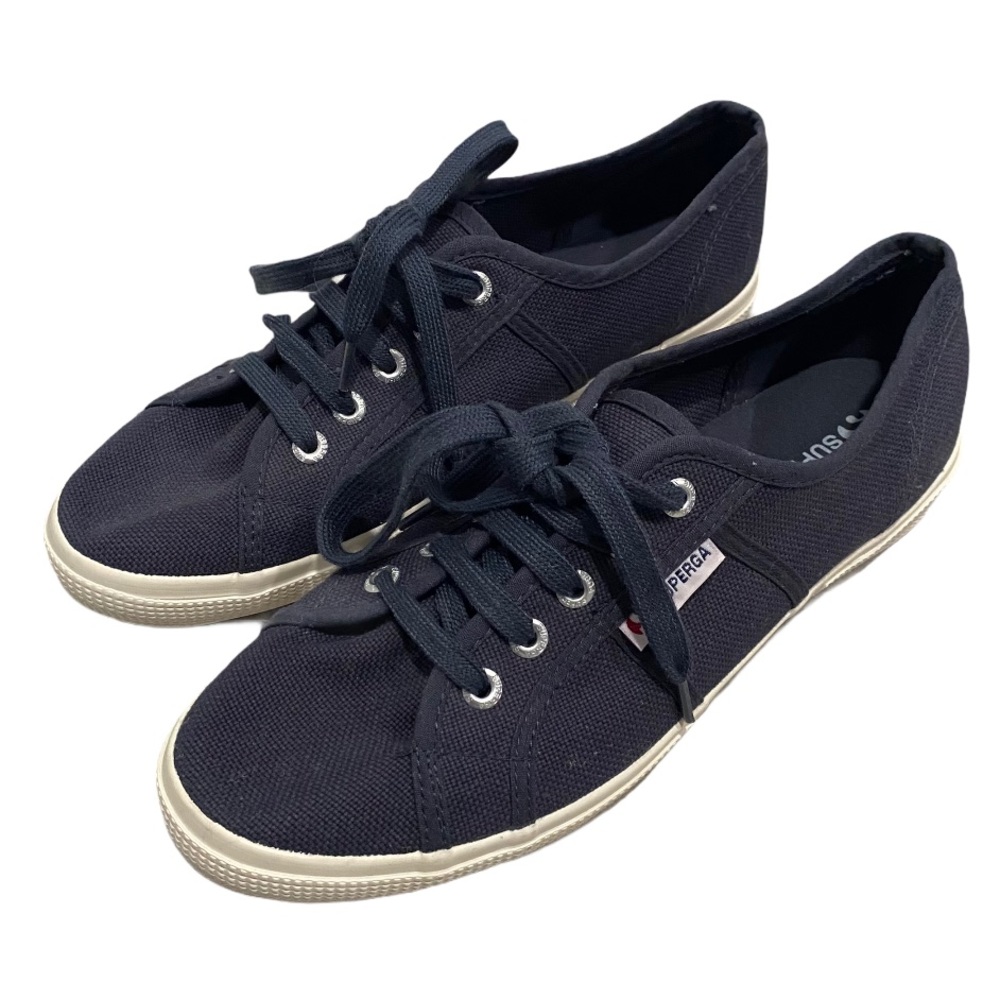 Navy Women's Superga Low Sneakers Size 9